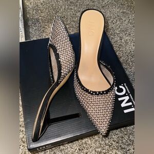 INC bling mule heels